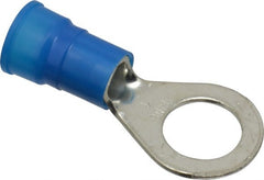 3M - 6-6 AWG Partially Insulated Crimp Connection Circular Ring Terminal - 1/2" Stud, Copper Contact - Exact Tooling