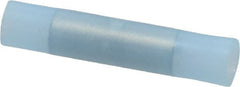 3M - 16 to 14 AWG Compatible, Nylon Fully Insulated, Crimp-On Butt Splice Terminal - 2 Wire Entries, 1.08" OAL, Blue - Exact Tooling