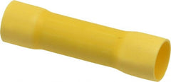 3M - 4 AWG Compatible, Vinyl Fully Insulated, Crimp-On Butt Splice Terminal - 2 Wire Entries, Copper Contacts, Zinc Contact Plating, 1.08" OAL, Yellow - Exact Tooling