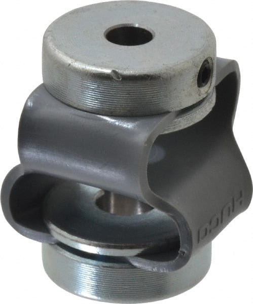 Huco - 1/4" Max Bore Diam, Flexible Flex P Double Loop Coupling - 27mm OD, Polyurethane - Exact Tooling