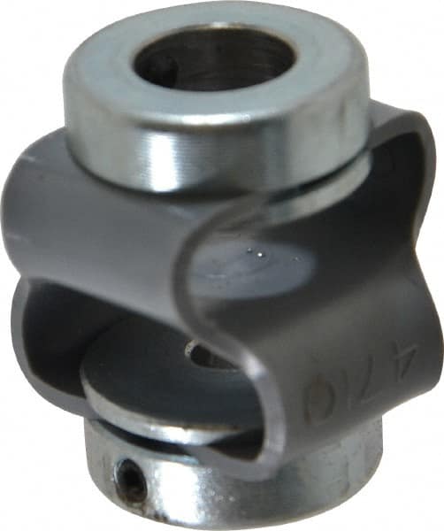 Huco - 3/8" Max Bore Diam, Flexible Flex P Double Loop Coupling - 27mm OD, Polyurethane - Exact Tooling