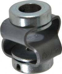 Huco - 3/8" Max Bore Diam, Flexible Flex P Double Loop Coupling - 27mm OD, Polyurethane - Exact Tooling