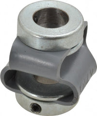 Huco - 3/8" Max Bore Diam, Flexible Flex P Double Loop Coupling - 27mm OD, Polyurethane - Exact Tooling