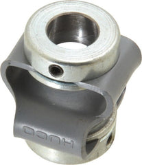 Huco - 3/8" Max Bore Diam, Flexible Flex P Double Loop Coupling - 27mm OD, Polyurethane - Exact Tooling