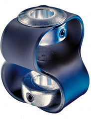 Huco - 7/16" Max Bore Diam, Flexible Flex P Double Loop Coupling - 48mm OD, Polyurethane - Exact Tooling