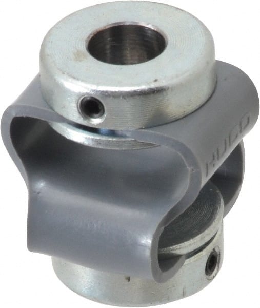 Huco - 3/8" Max Bore Diam, Flexible Flex P Double Loop Coupling - 48mm OD, Polyurethane - Exact Tooling