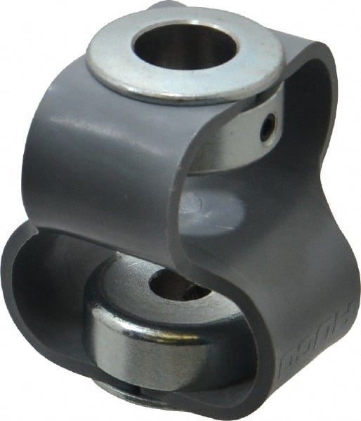 Huco - 1/2" Max Bore Diam, Flexible Flex P Double Loop Coupling - 48mm OD, Polyurethane - Exact Tooling