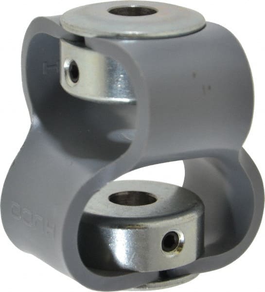 Huco - 3/8" Max Bore Diam, Flexible Flex P Double Loop Coupling - 54mm OD, Polyurethane - Exact Tooling