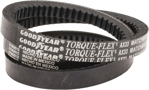 Continental ContiTech - Section AX, 35" Outside Length, V-Belt - Fiber Reinforced Vytracord, Torque-Flex, No. AX33 - Exact Tooling