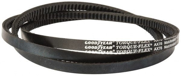 Continental ContiTech - Section AX, 80" Outside Length, V-Belt - Fiber Reinforced Vytracord, Torque-Flex, No. AX78 - Exact Tooling