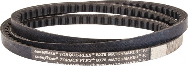 Continental ContiTech - Section BX, 78" Outside Length, V-Belt - Fiber Reinforced Vytracord, Torque-Flex, No. BX75 - Exact Tooling