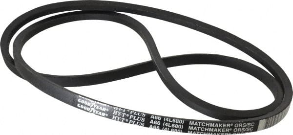 Continental ContiTech - Section A, 68" Outside Length, V-Belt - Wingprene Rubber-Impregnated Fabric, HY-T Matchmaker, No. A66 - Exact Tooling