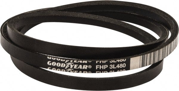 Continental ContiTech - Section 3L, 48" Outside Length, V-Belt - High Traction Rubber, Fractional HP, No. 3L480 - Exact Tooling