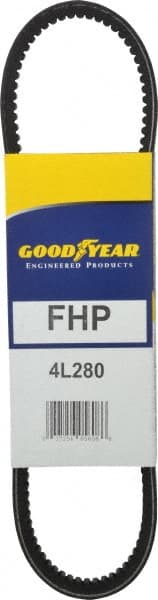 Continental ContiTech - Section 4L, 28" Outside Length, V-Belt - High Traction Rubber, Fractional HP, No. 4L280 - Exact Tooling