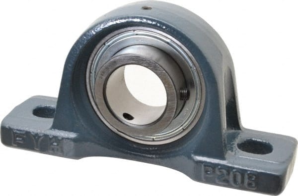 Value Collection - 7-1/8" OALBall Bearing Pillow Block - Cast Iron - Exact Tooling