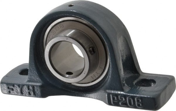 Value Collection - 7-1/8" OALBall Bearing Pillow Block - Cast Iron - Exact Tooling