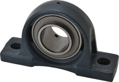 Value Collection - 7-3/8" OALBall Bearing Pillow Block - Cast Iron - Exact Tooling