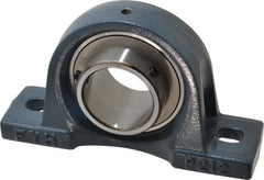 Value Collection - 9-1/2" OALBall Bearing Pillow Block - Cast Iron - Exact Tooling