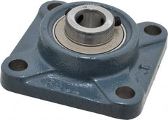 Value Collection - 3-3/8" OALBall Bearing Pillow Block - Cast Iron - Exact Tooling