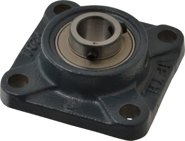 Value Collection - 3-3/8" OALBall Bearing Pillow Block - Cast Iron - Exact Tooling