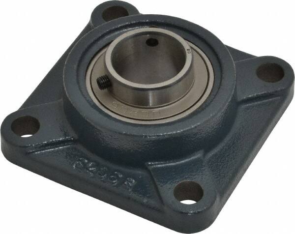 Value Collection - 4-1/4" OALBall Bearing Pillow Block - Cast Iron - Exact Tooling