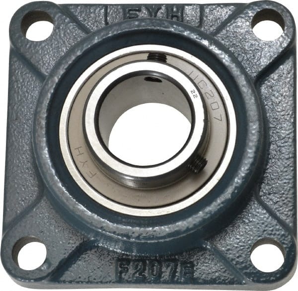 Value Collection - 4-5/8" OALBall Bearing Pillow Block - Cast Iron - Exact Tooling