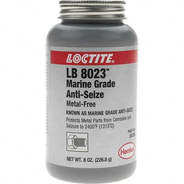 Loctite - 8 oz Brush Top Marine Grade Anti-Seize Lubricant - Calcium Sulfonate, 2,400°F - Exact Tooling
