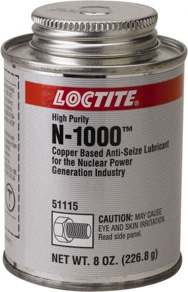 Loctite - 8 oz Brush Top Anti-Seize Lubricant - Copper, 1,800°F, Copper - Exact Tooling