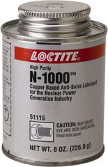 Loctite - 8 oz Brush Top Anti-Seize Lubricant - Copper, 1,800°F, Copper - Exact Tooling