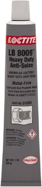 Loctite - 1 oz Tube Anti-Seize Lubricant - Metal Free, 2,400°F, Black - Exact Tooling