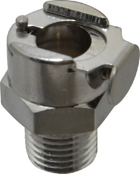 CPC Colder Products - 1/4 NPT Brass, Quick Disconnect, Valved Coupling Body - 250 Max psi, -40 to 180°F, 1.14" OAL x 0.89" Overall Height, Chrome Plated - Exact Tooling