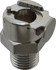 CPC Colder Products - 1/4 NPT Brass, Quick Disconnect, Valved Coupling Body - 250 Max psi, -40 to 180°F, 1.14" OAL x 0.89" Overall Height, Chrome Plated - Exact Tooling