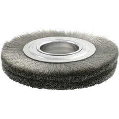 Brush Research Mfg. - 7" OD, 2" Arbor Hole, Crimped Stainless Steel Wheel Brush - 7/8" Face Width, 1-5/8" Trim Length, 4,500 RPM - Exact Tooling