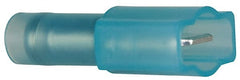 3M - 16 to 14 AWG, Nylon, Fully Insulated, Male Wire Disconnect - 1/4 Inch Wide Tab, Blue, RoHS 2011/65/EU Compliant - Exact Tooling