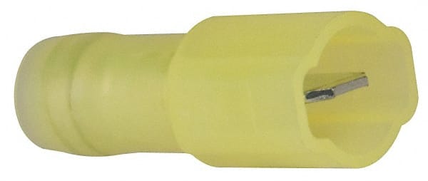 3M - 12 to 10 AWG, Nylon, Fully Insulated, Male Wire Disconnect - 1/4 Inch Wide Tab, Yellow, RoHS 2011/65/EU Compliant - Exact Tooling
