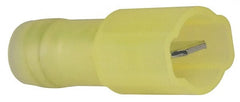 3M - 12 to 10 AWG, Nylon, Fully Insulated, Male Wire Disconnect - 1/4 Inch Wide Tab, Yellow, RoHS 2011/65/EU Compliant - Exact Tooling