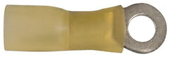 3M - 12-10 AWG Partially Insulated Crimp Connection Circular Ring Terminal - #10 Stud, Copper Contact - Exact Tooling