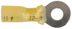 3M - 12-10 AWG Partially Insulated Crimp Connection Circular Ring Terminal - 1/4" Stud, Copper Contact - Exact Tooling