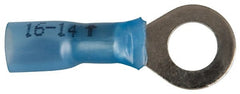 3M - 16-14 AWG Partially Insulated Crimp Connection Circular Ring Terminal - 1/4" Stud, Copper Contact - Exact Tooling
