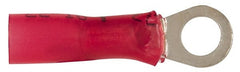 3M - 22-18 AWG Partially Insulated Crimp Connection Circular Ring Terminal - #10 Stud, Copper Contact - Exact Tooling