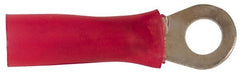 3M - 22-18 AWG Partially Insulated Crimp Connection Circular Ring Terminal - #8 Stud, Copper Contact - Exact Tooling