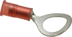 3M - 22-18 AWG Partially Insulated Crimp Connection Circular Ring Terminal - 3/8" Stud, Copper Contact - Exact Tooling