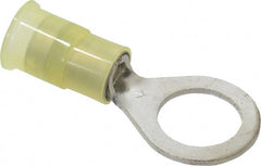 3M - 12-10 AWG Partially Insulated Crimp Connection Circular Ring Terminal - 3/8" Stud, Copper Contact - Exact Tooling