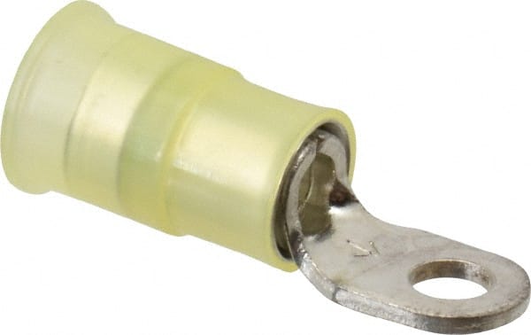 3M - 12-10 AWG Partially Insulated Crimp Connection Circular Ring Terminal - #6 Stud, Copper Contact - Exact Tooling
