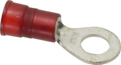 3M - 8-8 AWG Partially Insulated Crimp Connection Circular Ring Terminal - 5/16" Stud, Copper Contact - Exact Tooling