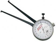 SPI - 40 to 65mm Inside Dial Caliper Gage - 0.025mm Graduation, 0.038mm Accuracy, 3-1/4" Leg Length, Ball Contact Points - Exact Tooling