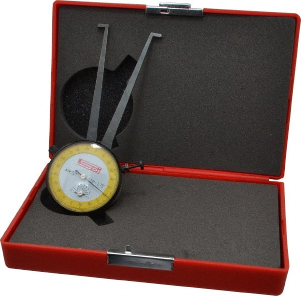 SPI - 3/4 to 1-3/4" Inside Dial Caliper Gage - 0.001" Graduation, 0.038mm Accuracy, 3-1/4" Leg Length, Ball Contact Points - Exact Tooling