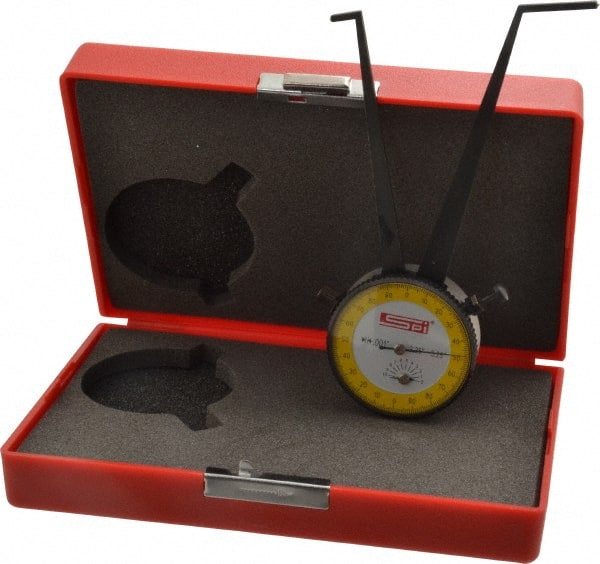 SPI - 2-1/4 to 3-1/4" Inside Dial Caliper Gage - 0.001" Graduation, 0.038mm Accuracy, 3-1/4" Leg Length, Ball Contact Points - Exact Tooling