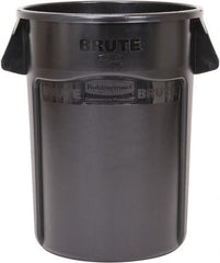 Rubbermaid - 44 Gal Black Round Trash Can - Polyethylene, 31-1/2" High - Exact Tooling