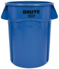 Rubbermaid - 44 Gal Blue Round Trash Can - Polyethylene, 31-1/2" High - Exact Tooling